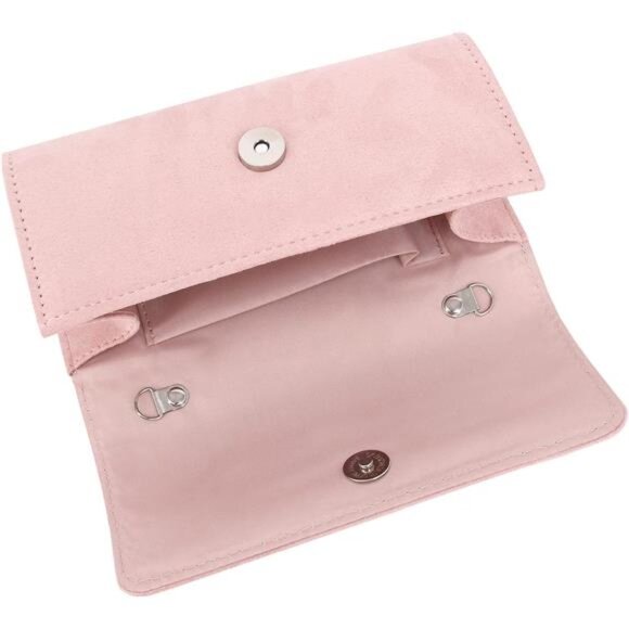 Naimo Flap Dazzling Small Clutch Bag Evening Bag With Detachable Chain - Picture 4 of 7